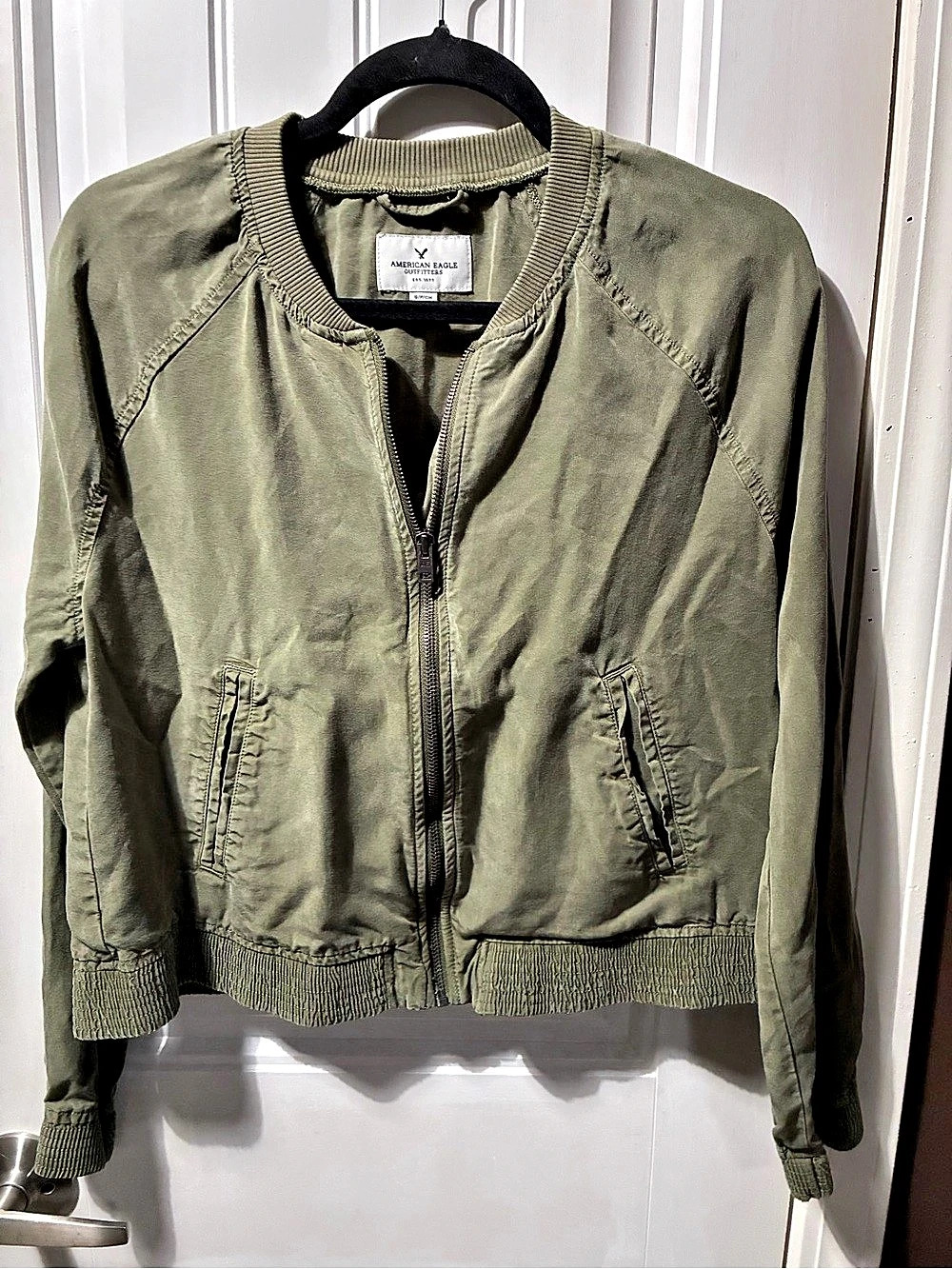 American Eagle Outfitters Olive Bomber Jacket Size Small
